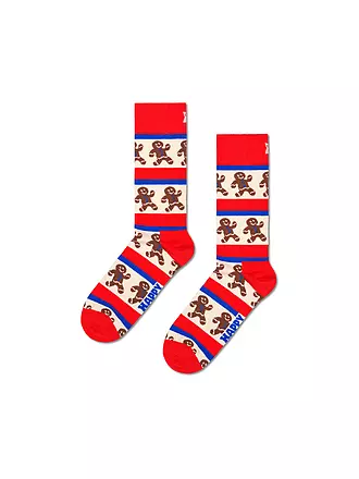 HAPPY SOCKS | Herren Socken GINGERBREAD Gr. 41 - 46 red | 